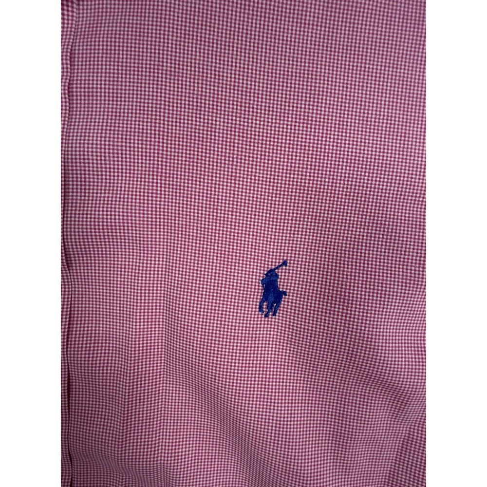 Ralph Lauren Blake Mens L Pink Gingham Short Sleeve Button Down Shirt Pony - Picture 3 of 7